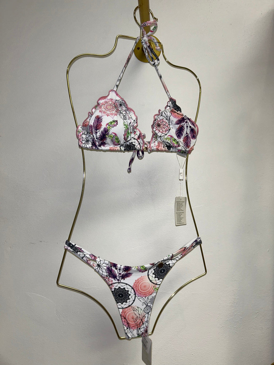 String Bikini - White Pattern