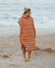 Load image into Gallery viewer, Stripe Hooded Poncho